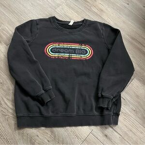 Black 'Dream Big' Crewneck Sweatshirt for Women